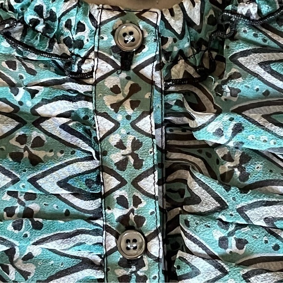 Anna Sui For Anthropologie Elfine‎ Stitch Floral Silk Shift Sheath Dress Sz 0 - Picture 7 of 15